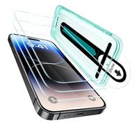 ESR 3 Pack for iPhone 14 Pro Max Screen Protector, FlawlessFit Tray | Military Grade Shatterproof, 9H Tempered Glass, Scratch-Resistant, Full-Coverage Protection, Easy Installation, HD Clear