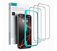 ESR 3 Pack for iPhone 16 Pro Max Screen Protector, Align Frame | Military Grade Shatterproof, 9H Tempered Glass, Scratch-Resistant, Full-Coverage Protection, Easy Installation Tool, HD Clear