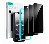 ESR 3 Pack for iPhone 16e/ iPhone 14/ iPhone 13/ iPhone 13 Pro Privacy Screen Protector, Anti-spy Tempered-Glass Privacy Screen Protector, Micro-curved Edges, Case Friendly
