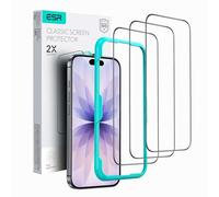 ESR 3 Pack for iPhone 17/iPhone 16 Pro Screen Protector, Align Frame | Military Grade Shatterproof, 9H Tempered Glass, Scratch-Resistant, Full-Coverage Protection, Easy Installation Tool, HD Clear