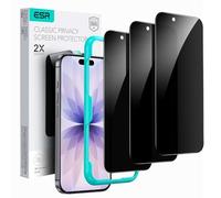 ESR 3 Pack for iPhone 17/iPhone 16 Pro Screen Protector Privacy, Anti-Spy Tempered Glass Privacy Screen Protector with Easy Installation Tool, Micro-curved Edges, Case Friendly