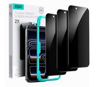 ESR 3-Pack of Privacy Tempered Glass Screen Protectors for the iPhone 17 Pro, Military-Grade, Shatterproof, and Privacy Protection, Complete with Installation Tool