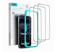 ESR 3-Pack of Tempered Glass Screen Protectors for the iPhone 17 Pro, Military-Grade, Shatterproof, H9 Hardness Scratch Resistant, High Clarity, with Easy Installation Tool