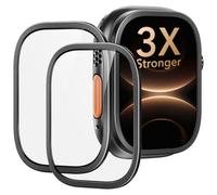 ESR Accessory Glass by Corning™ for Apple Watch Ultra 4/3/2/1, Black | 2 Pack 49 mm Premium Screen Protectors. Military-Grade Ultimate Drop Protection. Bubble & Dust Free