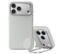 ESR Atelier for iPhone 18 Pro Max/17 Pro Max Case with Flex Stand | Soft-Touch Silicone Leather, Camera Kickstand, for MagSafe, 3X Military-Grade Protection, Camera Control, Light Grey
