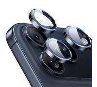 ESR Camera Lens Protectors for iPhone 17 Pro Max/17 Pro/16 Pro Max/16 Pro/15 Pro Max/15 Pro/14 Pro Max/14 Pro, Tough HD Individual Tempered Glass Protectors, Scratch Resistant, Armorite, 1 Pack, Blue