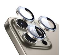 ESR Camera Lens Protectors for iPhone 17 Pro Max/17 Pro/16 Pro Max/16 Pro/15 ProMax/15Pro/14 ProMax/14Pro, Tough HD Individual Tempered Glass Protectors, Scratch Resistant, Armorite, 1 Pack, Titanium
