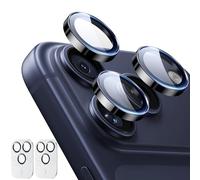 ESR Camera Lens Protectors for iPhone 17 Pro Max/iPhone 17 Pro, Tough HD Individual Tempered Glass Protectors, Scratch Resistant, Armorite, 2 Pack, Black