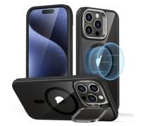 ESR Classic Hybrid for iPhone 15 Pro Max Case with Flex Stand, Clear Black | Long-Lasting Anti-Yellowing, Camera Kickstand, Compatible with MagSafe, 3X Military-Grade Protection