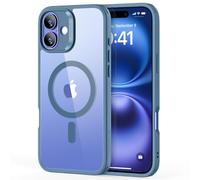 ESR Classic Hybrid for iPhone 16 Case, Clear Blue | Long-Lasting Anti-Yellowing, Ultra-Thin, Compatible with MagSafe, 3X Military-Grade Protection