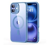 ESR Classic Hybrid for iPhone 16 Plus Case, Clear Blue | Long-Lasting Anti-Yellowing, Ultra-Thin, Compatible with MagSafe, 3X Military-Grade Protection