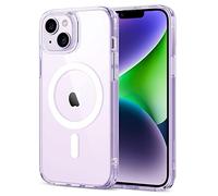 ESR Classic Hybrid Magnetic Case with HaloLock, Compatible with iPhone 14 and iPhone 13, MagSafe, Military-Grade Protection, Scratch-Resistant Back, Clear Purple