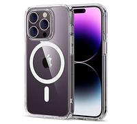 ESR Classic Hybrid Magnetic Case with HaloLock, Compatible with iPhone 14 Pro Max Case, Compatible with MagSafe, Shockproof Military-Grade Protection, Scratch-Resistant Back, Clear