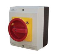 ESR Electrical E324P Switch Rotary Isolator Disconnector 4 Pole 32A IP65 Enclosure Outdoor Weatherproof Electrical Box IP65