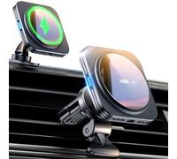 ESR for 15W MagSafe Car Mount Charger, Air Vent/Dashboard Magnetic Wireless Car Charger for iPhone 17e Air 17 Pro Max 16 15 14 13 12, Galaxy S25/S26 Series, Magsafe Accessories