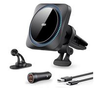 ESR for 15W MagSafe Car Mount Charger CryoBoost Phone Cooling | Faster Charging 36W Dual USB-A Cigarette Lighter, Air Vent/Dashboard Magnetic Wireless Car Charger for iPhone 17-12, S25