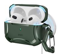ESR for AirPods 3 Case (2021, 3rd Gen), Compatible with AirPods 3rd Generation, Compatible with MagSafe, Powerful Drop Protection, Magnetic Lid, Cyber Series, Green