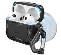 ESR for AirPods 4 Case, Compatible with AirPods 4th Generation Case (2024), Compatible with MagSafe, Powerful Drop Protection, Magnetic Lid, Cyber Series, Black