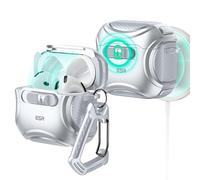 ESR for AirPods 4 Case, Compatible with AirPods 4th Generation Case (2024) (USB-C), Compatible with Magsafe, Drop-Proof Lock, Easy Open, Cyber Series, Gray