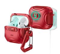 ESR for AirPods 4 Case, Compatible with AirPods 4th Generation Case (2024) (USB-C), Compatible with Magsafe, Drop-Proof Lock, Easy Open, Cyber Series, Red