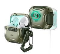 ESR for AirPods 4 Case, Compatible with AirPods 4th Generation Case (2024) (USB-C), Compatible with Magsafe, Drop-Proof Lock, Easy Open, Cyber Series, Army Green