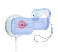 ESR for AirPods Pro 2 Case (2023/2022/2019, 2nd/1st Gen), Compatible with Airpods Pro 2 (USB-C/Lightning Cable), MagSafe Ready, Magnetic Lid Lock, Full Drop Protection Cover with Lanyard, Light Blue