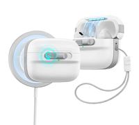 ESR for AirPods Pro 2 Case (2023/2022/2019, 2nd/1st Gen), Compatible with Airpods Pro 2 (USB-C/Lightning Cable), MagSafe Ready, Magnetic Lid Lock, Full Drop Protection Cover with Lanyard, White
