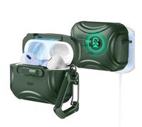 ESR for AirPods Pro 2 Case (2023/2022/2019, 2nd/1st Gen), Compatible with AirPods Pro 2nd Generation (USB-C/Lightning Cable), Effortless MagSafe, Drop-Proof Lock, Easy Open, Cyber Series, Green