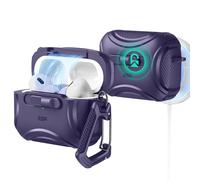 ESR for AirPods Pro 2 Case (2023/2022/2019, 2nd/1st Gen), Compatible with AirPods Pro 2nd Generation (USB-C/Lightning Cable), Effortless MagSafe, Drop-Proof Lock, Easy Open, Cyber Series, Purple
