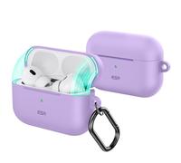 ESR for AirPods Pro 2 Case (2023/2022/2019), Compatible with AirPods Pro 2/1 Case (USB-C/Lightning Cable), Magnetic Locking Lid, Full Drop Protection, Slim and Lightweight, Cloud Series, Purple