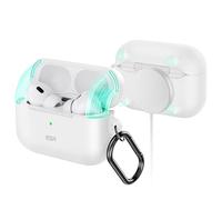 ESR for AirPods Pro 2 Case (2023/2022/2019), Compatible with AirPods Pro 2/1 Case (USB-C/Lightning Cable), Compatible with MagSafe, Magnetic Lid Lock, Full Drop Protection, Cloud Series, White