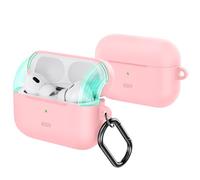 ESR for AirPods Pro 2 Case, Magnetic Lid, Cloud Series, Pink | Compatible with AirPods Pro 2nd/1st Case (2023/2022/2019), (USB-C/Lightning Cable), Full Drop Protection Cover with Carabiner