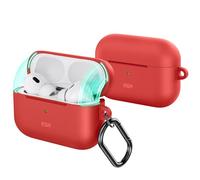 ESR for AirPods Pro 2 Case, Magnetic Lid, Cloud Series, Red | Compatible with AirPods Pro 2nd/1st Case (2023/2022/2019), (USB-C/Lightning Cable), Full Drop Protection Cover with Carabiner