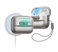 ESR for AirPods Pro 3 Case (2025), Compatible with AirPods Pro 3 (USB-C Cable), MagSafe Ready, Magnetic Lid Lock, Full Drop Protection Cover with Lanyard, Titanium