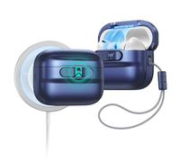 ESR for AirPods Pro 3 Case (2025), Compatible with AirPods Pro 3 (USB-C Cable), MagSafe Ready, Magnetic Lid Lock, Full Drop Protection Cover with Lanyard, Blue