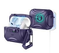 ESR for AirPods Pro 3 Case (2025), Compatible with Airpods Pro 3rd Generation (USB-C Cable), Effortless MagSafe, Drop-Proof Lock, Easy Open, Cyber Series, Purple