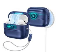 ESR for AirPods Pro 3 Case (2025), Compatible with MagSafe, Blue | Compatible with AirPods Pro 3 (USB-C Cable), Magnetic Lid Lock, Full Drop Protection Cover with Lanyard