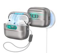 ESR for AirPods Pro 3 Case (2025), Compatible with MagSafe, Titanium | Compatible with AirPods Pro 3 (USB-C Cable), Magnetic Lid Lock, Full Drop Protection Cover with Lanyard