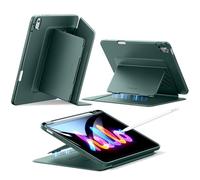 ESR for iPad Air 11 Inch Case M3/M2 (2025/2024), iPad Air 5th/4th Gen (2022/2020), Vertical Stand Cover, Multi Stand Angles, Ultra-Stable Case with Pencil Holder, Flip Magnetic Series, Midnight Green