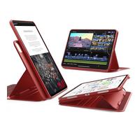 ESR for iPad Pro 11 inch Case M5/M4 (2025/2024), Rotating Case with Removable Magnetic Cover, Adjustable Portrait/Landscape Stand, 9 Standing Angles, Shift Series, Red