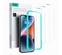 ESR for iPhone 14 Plus Screen Protector, iPhone 13 Pro Max Screen Protector, Tempered-Glass with Easy Installation Frame, Military-Grade Protection, Ultra Tough, Scratch Resistant, 3 Pack