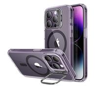 ESR for iPhone 14 Pro Case Flex Stand, for MagSafe, Clear Purple | Anti-Yellowing, 3X Military-Grade Drop Protection, Magnetic Phone Case, Shockproof Air Guard Corners, Resists Scratches
