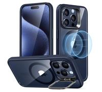 ESR for iPhone 15 Pro Case Flex Stand, for MagSafe, Clear Blue | Anti-Yellowing, 3X Military-Grade Drop Protection, Magnetic Phone Case, Shockproof Air Guard Corners, Resists Scratches