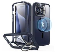 ESR for iPhone 15 Pro Max Case, Full-Body Shockproof MagSafe Case, Military-Grade Protection, Magnetic Phone Case for iPhone 15 Pro Max, 2-Part Tough Case with Stand, Armor Series, Clear Dark Blue