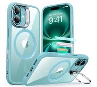 ESR for iPhone 16 Case, Camera Control,Compatible with MagSafe, Military-Grade Protective Case, Built-in Stash Stand Phone Case, Scratch-Resistant Back Cover, Classic Series, Clear Green