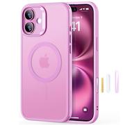 ESR for iPhone 16 Case, Camera Control, Compatible with MagSafe, Shockof Military-Grade tection, Magnetic Phone Case for iPhone 16, Classic Hybrid Case (HaloLock), Frosted Pink