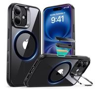 ESR for iPhone 16 Case Flex Stand, for MagSafe, Clear Black | Camera Control, Anti-Yellowing, 3X Military-Grade Drop Protection, Magnetic Phone Case, Shockproof Air Guard Corners