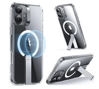 ESR for iPhone 16 Plus Case with Stand, Compatible with MagSafe, Magnetic Kickstand Case for iPhone 16 Plus, Military-Grade Protection Shockproof Case, Boost Series, Clear