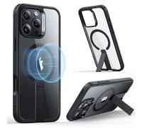 ESR for iPhone 16 Pro Case with Kickstand, Compatible with MagSafe, Magnetic Case for iPhone 16 Pro, Fully Adjustable Flickstand, Military-Grade Protection, Shockproof Case, Boost Series, Clear Black