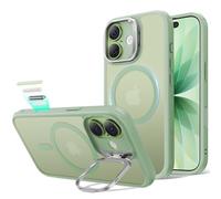 ESR for iPhone 17 Case, Compatible with MagSafe, Military-Grade Protective Case for iPhone 17,Built-in Stash Stand Phone Case, Scratch-Resistant Back Cover, Classic Series, Frosted Light Green